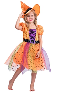 F68149 witch costume for girls